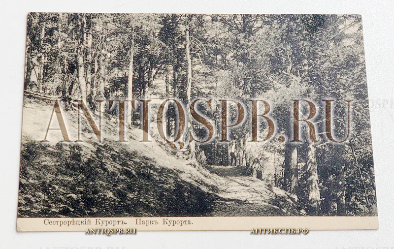 Открытка старинная. Открытое письмо. Carte Postale. "Сестрорецкий Курорт.  Парк Курорта". Всемирный почтовый союз. Россия. Нач. ХХ века. №5077